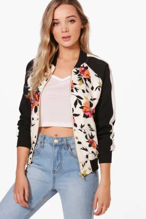 Mia Floral Print Bomber Jacket